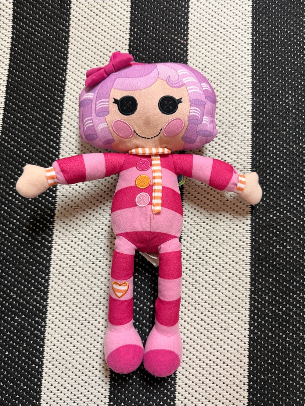 Lalaloopsy Plush Pink Striped Doll - Cute Soft Kids Toy